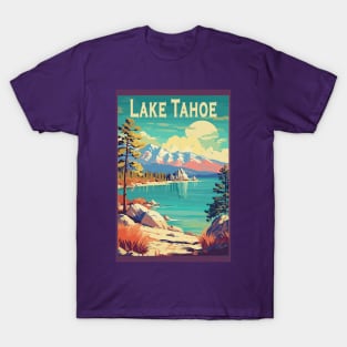 Lake Tahoe National Park Vintage Travel Poster T-Shirt